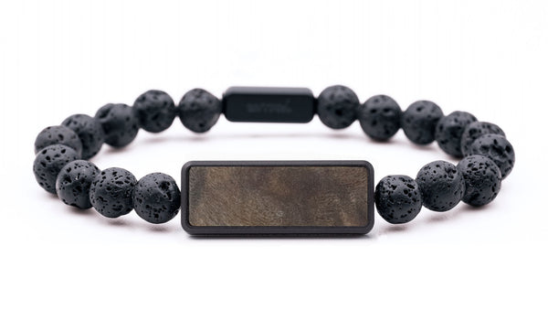 Lava Bead Wood Bracelet - Matias (Wood Burl, 765907)