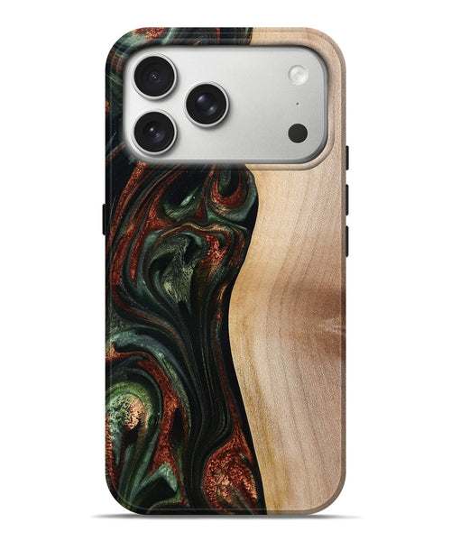 iPhone 17 Pro Max Wood Live Edge Phone Case - Taliyah (Green, 785111)