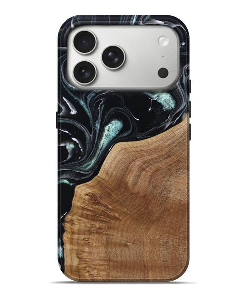 iPhone 17 Pro Max Wood Live Edge Phone Case - Shasta (Green, 789277)