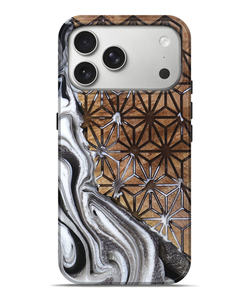 iPhone 17 Pro Max Wood Live Edge Phone Case - Florene (Pattern, 790588)