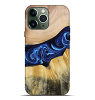 iPhone 13 Pro Max Wood Live Edge Phone Case - Saint (Blue, 790777)