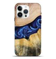 iPhone 15 Pro Max Wood Live Edge Phone Case - Saint (Blue, 790777)