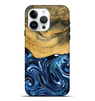 iPhone 15 Pro Max Wood Live Edge Phone Case - Charlie (Blue, 790812)