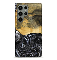Galaxy S23 Ultra Wood Live Edge Phone Case - Cielo (Black & White, 790817)