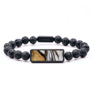 Lava Bead Wood Bracelet - Mabel (Black & White, 792150)
