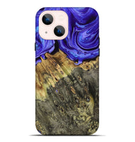 iPhone 14 Plus Wood Live Edge Phone Case - Sheyla (Purple, 793452)
