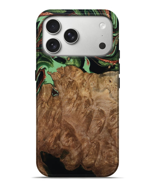 iPhone 17 Pro Max Wood Live Edge Phone Case - Lotta (Green, 793869)