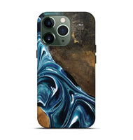 iPhone 13 Pro Wood Live Edge Phone Case - Joziah (Blue, 795570)