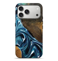 iPhone 17 Pro Max Wood Live Edge Phone Case - Joziah (Blue, 795570)