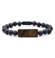 Lava Bead Wood Bracelet - Nicholas (Wood Burl, 796066)
