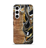 Galaxy S25 Wood Live Edge Phone Case - Morris (Black & White, 796383)