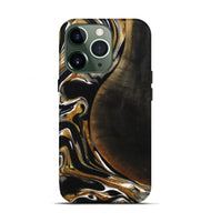 iPhone 13 Pro Wood Live Edge Phone Case - Dangelo (Black & White, 796384)