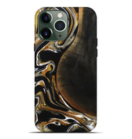 iPhone 13 Pro Max Wood Live Edge Phone Case - Dangelo (Black & White, 796384)