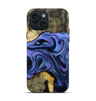 iPhone 15 Wood Live Edge Phone Case - Lachlan (Purple, 796842)