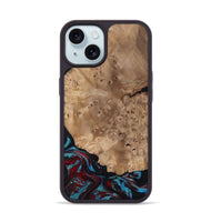 iPhone 15 Wood Phone Case - Rubi (Red, 799155)