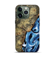 iPhone 13 Pro Wood Live Edge Phone Case - Syreeta (Blue, 799256)