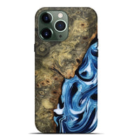 iPhone 13 Pro Max Wood Live Edge Phone Case - Syreeta (Blue, 799256)