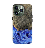 iPhone 13 Pro Wood Live Edge Phone Case - Keshia (Blue, 799258)