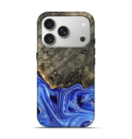 iPhone 17 Pro Wood Live Edge Phone Case - Keshia (Blue, 799258)