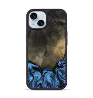 iPhone 15 Wood Phone Case - Gunner (Blue, 799427)