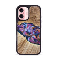 iPhone 16 Wood Phone Case - Lina (Blue, 799432)