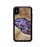 iPhone Xs Wood Phone Case - Lina (Blue, 799432)