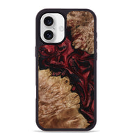 iPhone 16 Plus Wood Phone Case - Lee (Red, 799498)