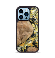 iPhone 14 Pro Wood Phone Case - Fiona (Black & White, 799503)