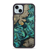 iPhone 15 Plus Wood Phone Case - Sid (Blue, 799534)