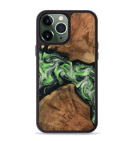 iPhone 13 Pro Max Wood Phone Case - Sherry (Green, 799535)