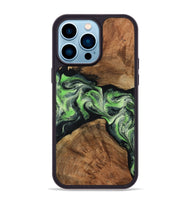 iPhone 14 Pro Max Wood Phone Case - Sherry (Green, 799535)