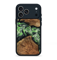 iPhone 17 Pro Max Wood Phone Case - Sherry (Green, 799535)