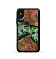 iPhone Xs Wood Phone Case - Sherry (Green, 799535)
