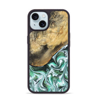 iPhone 15 Wood Phone Case - Makala (Green, 799553)