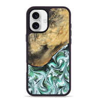 iPhone 16 Plus Wood Phone Case - Makala (Green, 799553)