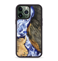 iPhone 13 Pro Max Wood Phone Case - Racheal (Blue, 799567)