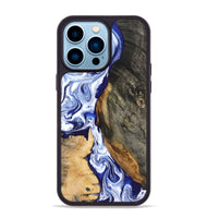 iPhone 14 Pro Max Wood Phone Case - Racheal (Blue, 799567)
