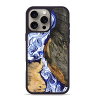 iPhone 16 Pro Max Wood Phone Case - Racheal (Blue, 799567)