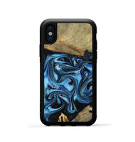 iPhone Xs Wood Phone Case - Karlie (Blue, 799570)