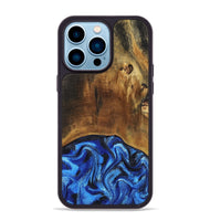 iPhone 14 Pro Max Wood Phone Case - Jed (Blue, 799571)