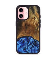 iPhone 16 Wood Phone Case - Jed (Blue, 799571)