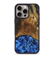 iPhone 16 Pro Max Wood Phone Case - Jed (Blue, 799571)