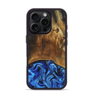 iPhone 16 Pro Wood Phone Case - Jed (Blue, 799571)