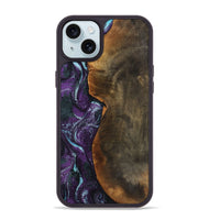 iPhone 15 Plus Wood Phone Case - Corina (Purple, 799635)