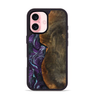 iPhone 16 Wood Phone Case - Corina (Purple, 799635)