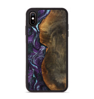 iPhone Xs Max Wood Phone Case - Corina (Purple, 799635)