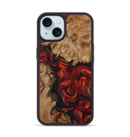 iPhone 15 Wood Phone Case - Otho (Red, 799639)