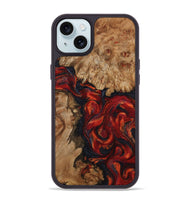 iPhone 15 Plus Wood Phone Case - Otho (Red, 799639)