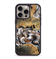 iPhone 16 Pro Max Wood Phone Case - Lorene (Black & White, 799641)