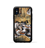iPhone Xs Wood Phone Case - Lorene (Black & White, 799641)